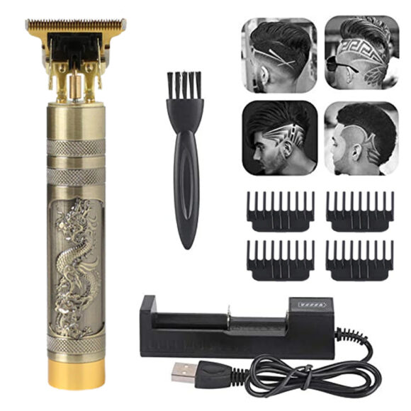 Vintage T9 Professional Trimmer for Men Hair with 4 Combs